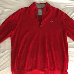 Vineyard Vines 1/4 Saltwater Zip Red